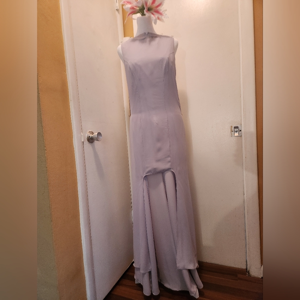 ASOS Dress Women's Size 2 Lilac Lavender Sleeveless Asymmetric Hemline